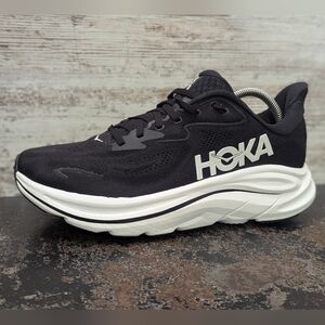 Womens Hoka One One Clifton 10 Sz 10 Used Black Sneakers Trainers